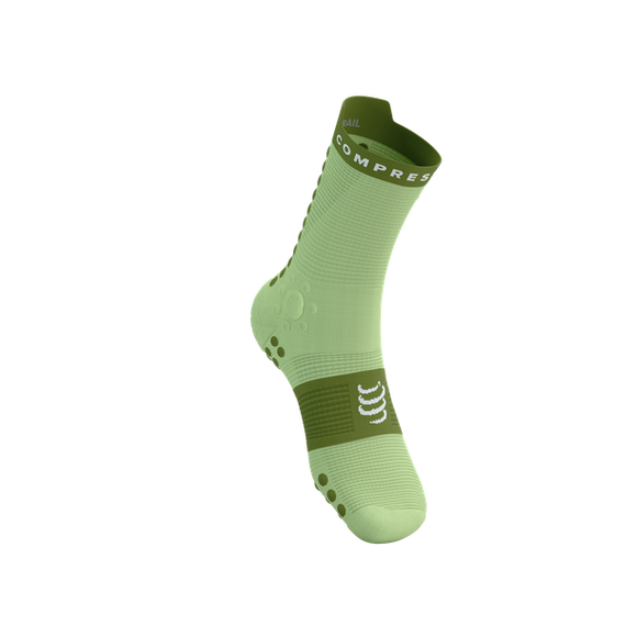 Skarpety COMPRESSPORT ProRacing Socks V4 TRAIL Shadow Lime/Woodbine