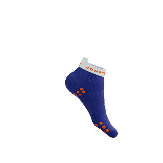 Skarpety COMPRESSPORT ProRacing Socks V4 RUN LOW Dazz Blue/White