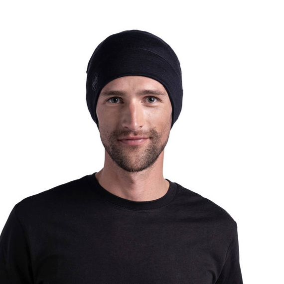 Czapka Buff® BUFF® MERINO LIGHTWEIGHT BEANIE SOLID BLACK