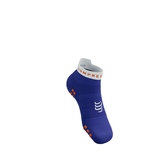 Skarpety COMPRESSPORT ProRacing Socks V4 RUN LOW Dazz Blue/White