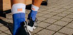 Skarpety COMPRESSPORT ProRacing Socks V4 Run High Dazz Blue/White