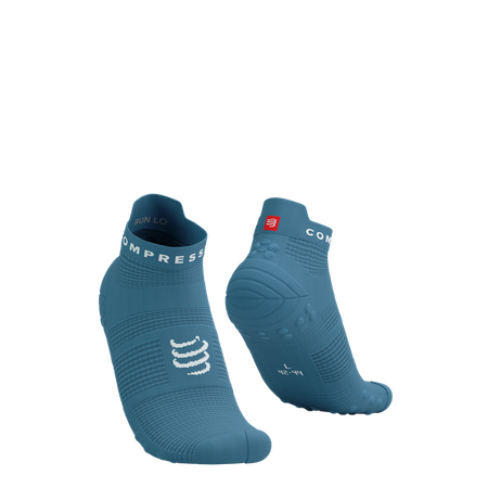 Skarpety COMPRESSPORT ProRacing Socks V4 RUN LOW Niagara Blue/White