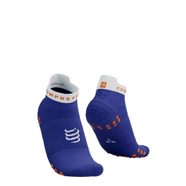 Skarpety COMPRESSPORT ProRacing Socks V4 RUN LOW Dazz Blue/White