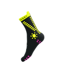 Skarpety COMPRESSPORT ProRacing Socks V4 TRAIL Black/Safe Yellow/Neo Pink