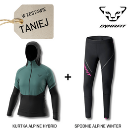 Zestaw DYNAFIT na zimę dla Niej: kurtka Alpine Hybrid Jacket + spodnie Alpine Winter Tight