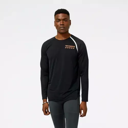 Koszulka do biegania New Balance  TOP ACCELERATE PACER LONG SLEEVE - MT31242BK