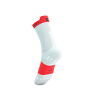 Skarpety COMPRESSPORT ProRacing Socks V4 Run High White/Fluo Red