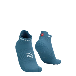 Skarpety COMPRESSPORT ProRacing Socks V4 RUN LOW Niagara Blue/White