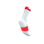 Skarpety COMPRESSPORT ProRacing Socks V4 Run High White/Fluo Red