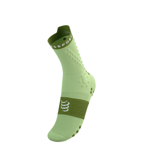 Skarpety COMPRESSPORT ProRacing Socks V4 TRAIL Shadow Lime/Woodbine