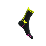 Skarpety COMPRESSPORT ProRacing Socks V4 TRAIL Black/Safe Yellow/Neo Pink