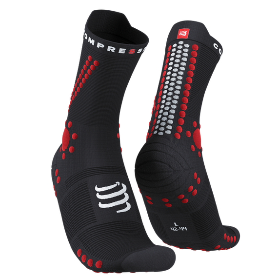 Skarpety COMPRESSPORT ProRacing Socks V4 TRAIL Black/Red