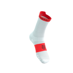 Skarpety COMPRESSPORT ProRacing Socks V4 Run High White/Fluo Red