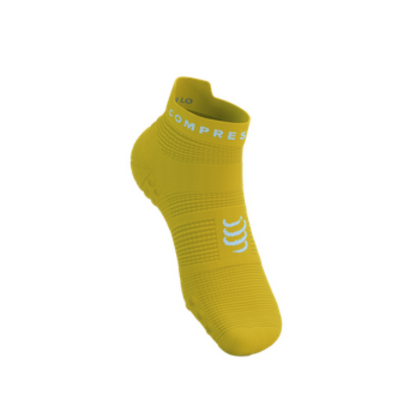 Skarpety COMPRESSPORT ProRacing Socks V4 RUN LOW Green Sheen/White