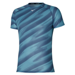 Koszulka do biegania MIZUNO DRYAEROFLOW GRAPHIC TEE Blue Ashes