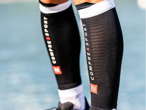 Opaski kompresyjne COMPRESSPORT R2 3.0 BLACK/WHITE