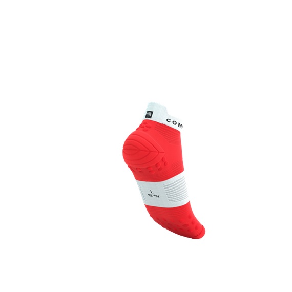 Skarpety COMPRESSPORT ProRacing Socks V4 RUN LOW Fluo Red/White