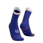 Skarpety COMPRESSPORT ProRacing Socks V4 Run High Dazz Blue/White