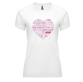 Damska koszulka sportowa z nadrukiem "Serce do biegania"