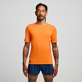 Koszulka męska Saucony Stopwatch Short Sleeve - Pepper Heather