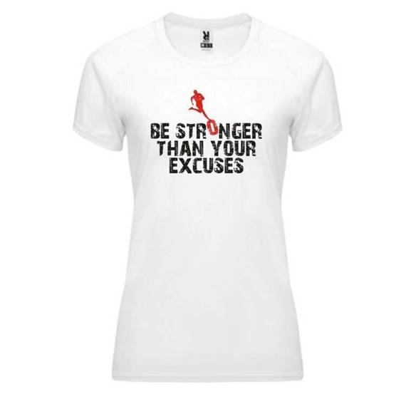 Damska koszulka sportowa z nadrukiem "Be Stronger..."
