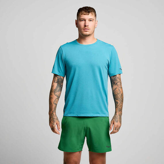 Koszulka męska Saucony Stopwatch Short Sleeve - Bayside Heather