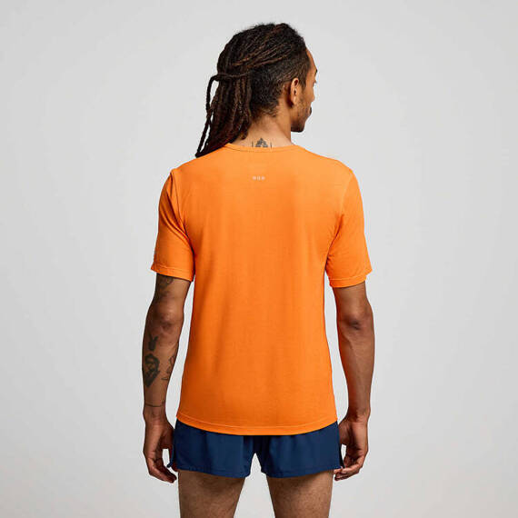 Koszulka męska Saucony Stopwatch Short Sleeve - Pepper Heather