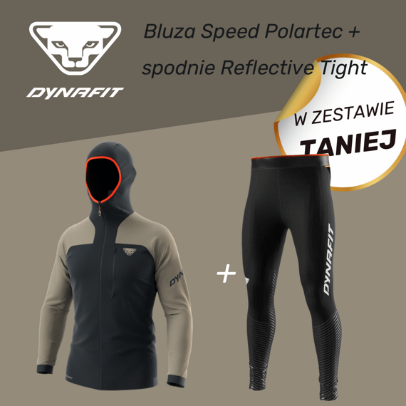 Zestaw DYNAFIT na zimę dla Niego: bluza Speed Polartec® Hooded + spodnie Alpine Reflective Tight